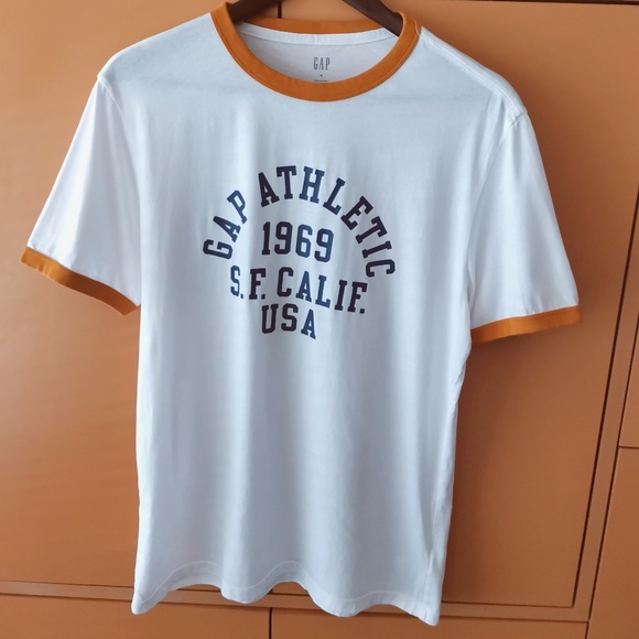 GAP Factory Gap Men's Short Sleeve Crew Neck Logo Graphic Tee T-Shirt (M) - Picture 2 of 8